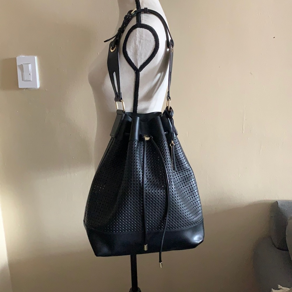 Vince Camuto Drawstring Leather Bucket Bag